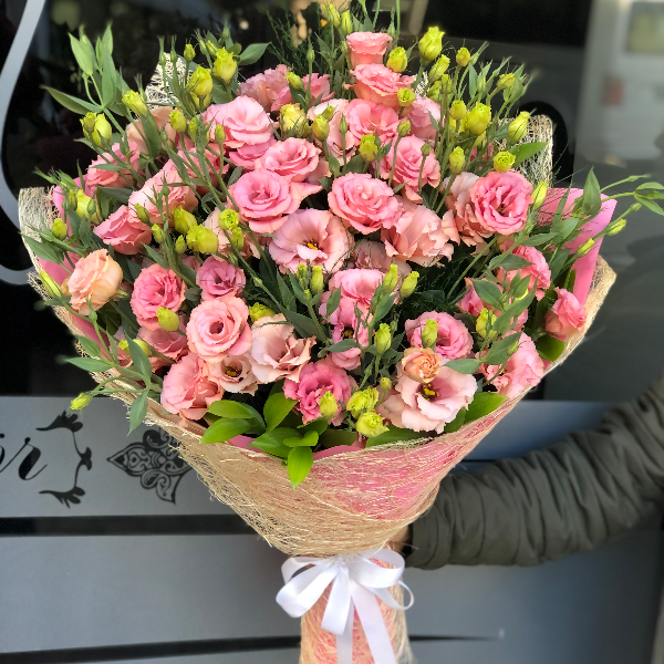  Send Flowers Antalya  Pink Eustoma Bouquet 1