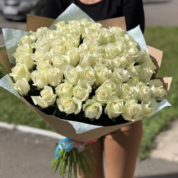  Send Flowers Antalya  51 White Roses Bouquet