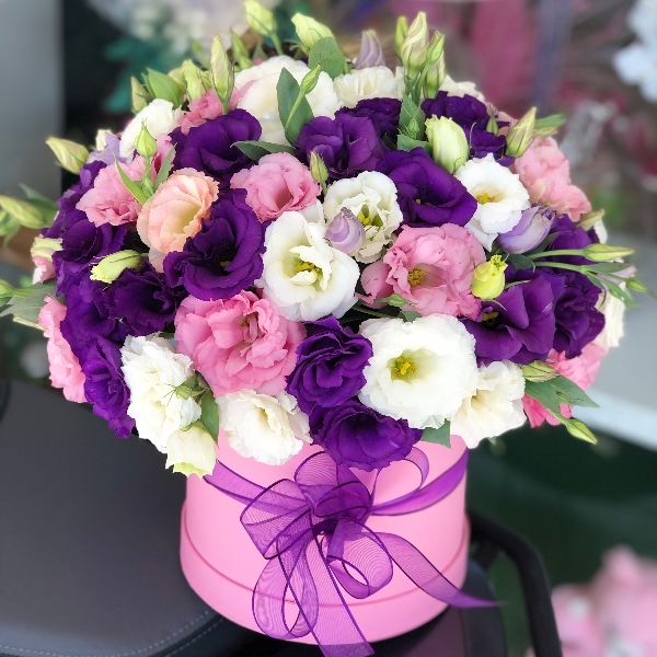  Antalya Blumenlieferung Box in Mischung Eustoma