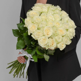  Antalya Flower Service 41 White Roses Bouquet 
