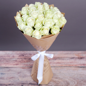  Заказ цветов в Анталия 25 белая роза