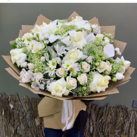  Flower Delivery Antalya  Mix White Flowers Bouquet 